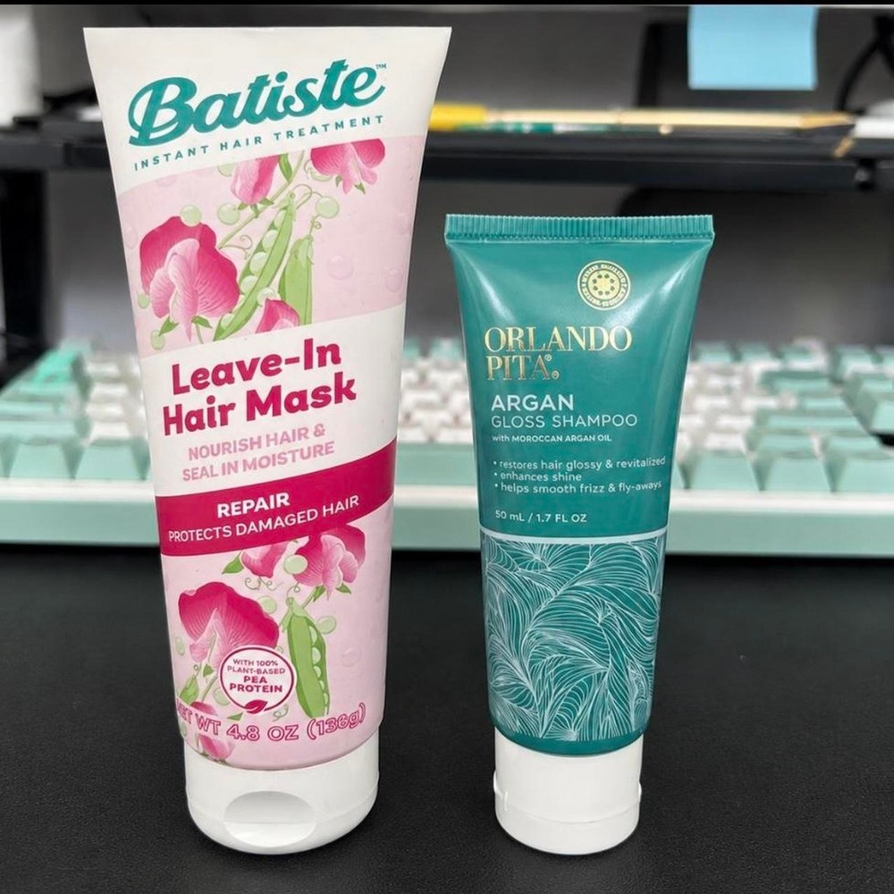 Batiste leave-in hair mask and  Orlando Pita argan gloss shampoo‎ new